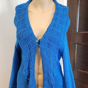 Save the Queen Royal Blue Sweater Cardigan